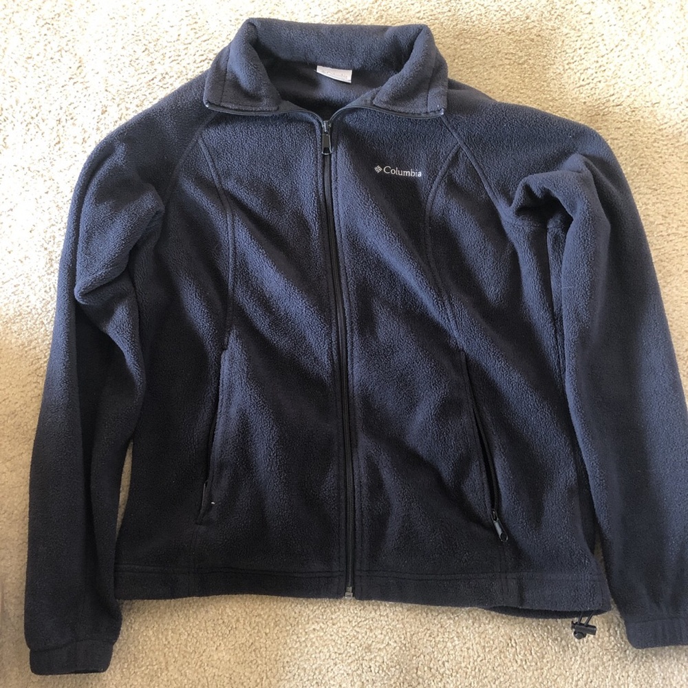 Columbia black fleece coat/jacket size M